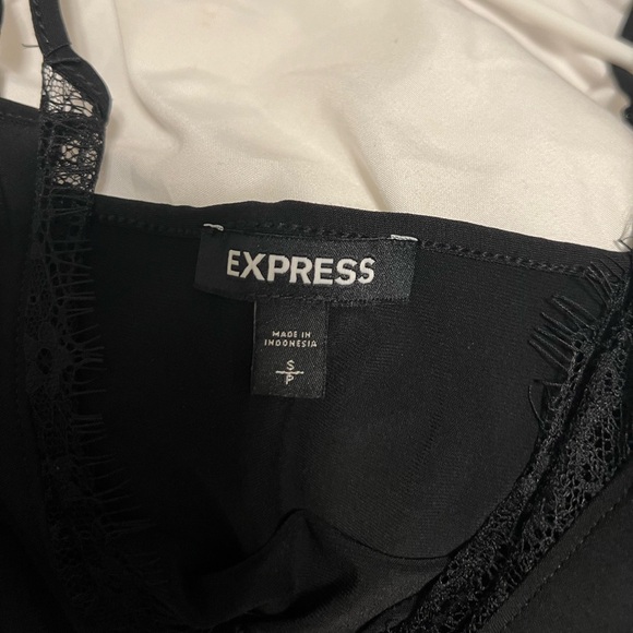 Express Black Lace Trim Jumpsuit - Picture 4 of 4